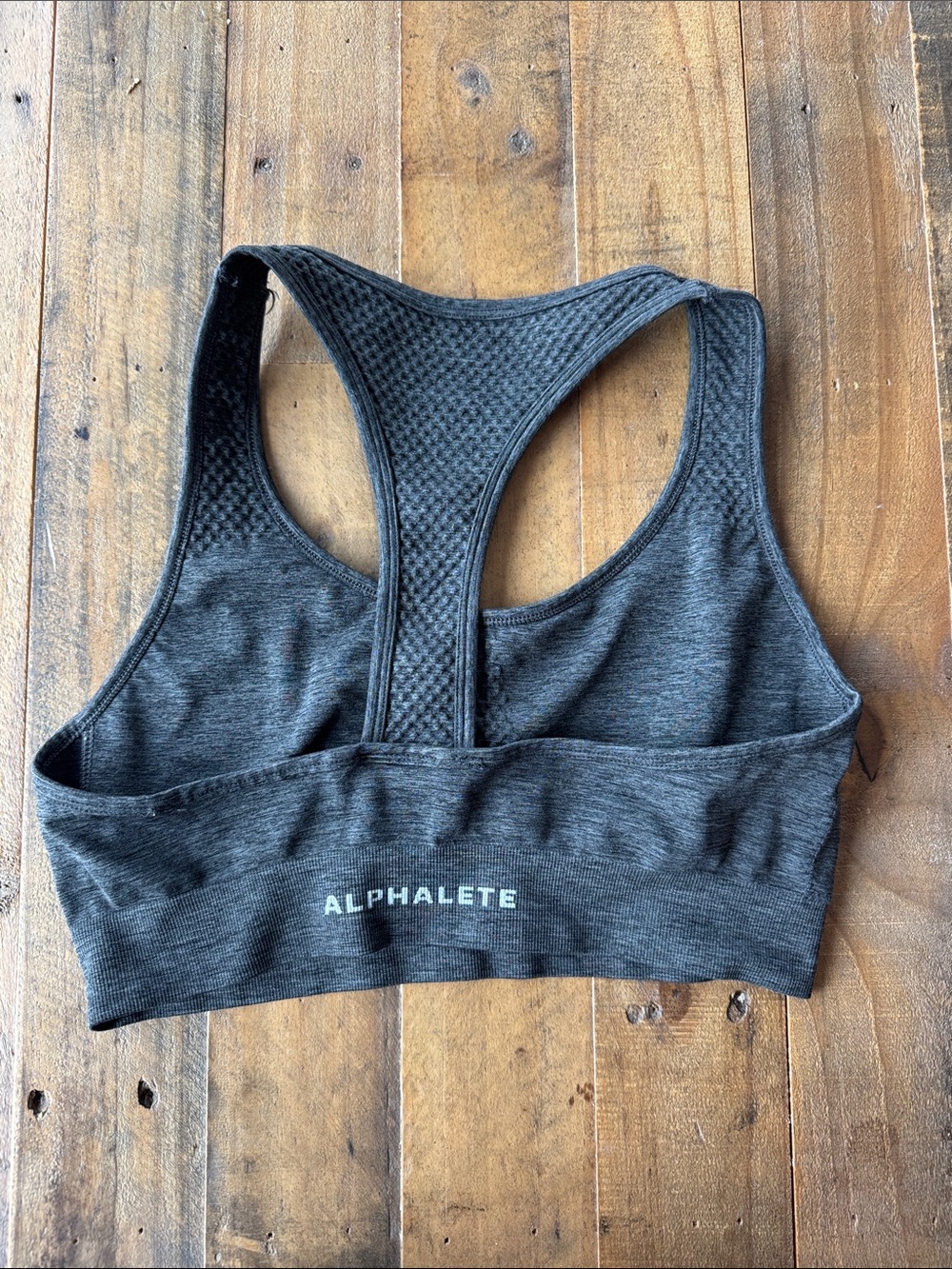 Alphalete Charcoal Seamless Racerback Sports Bra